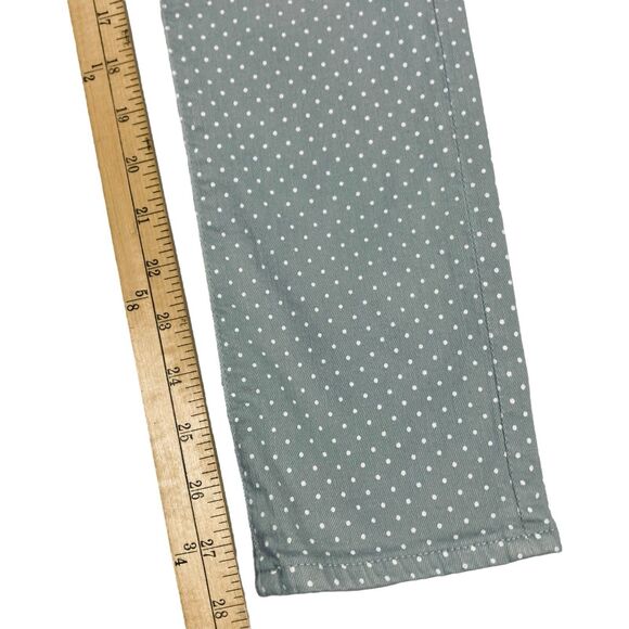 Adriano Goldschmied Jeans Women 26 Gray Polka Dot Stevie Slim Ankle Straight Leg - Picture 12 of 15